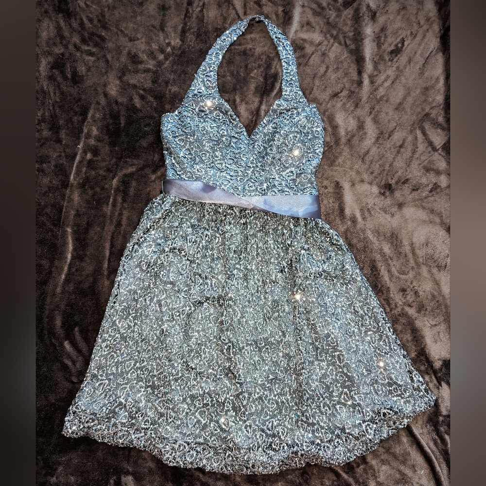 Sequined Events Halter Dress